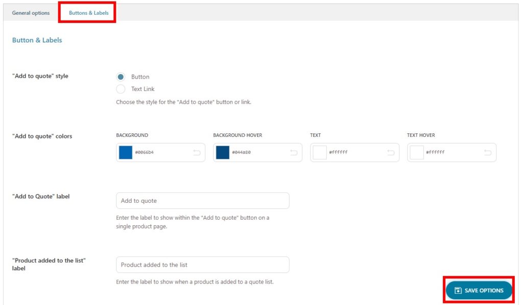 按钮和标签添加 woocommerce 请求报价按钮