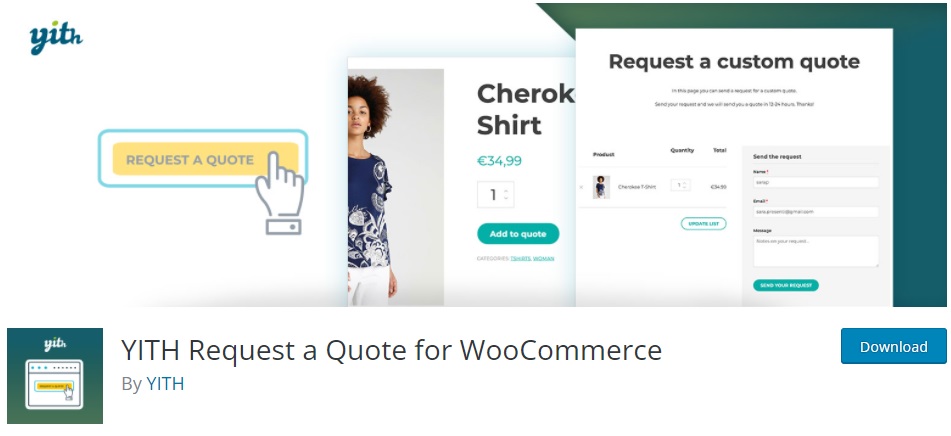 yith 添加 woocommerce 请求报价按钮