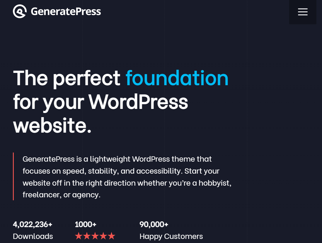 GeneratePress WordPress Theme