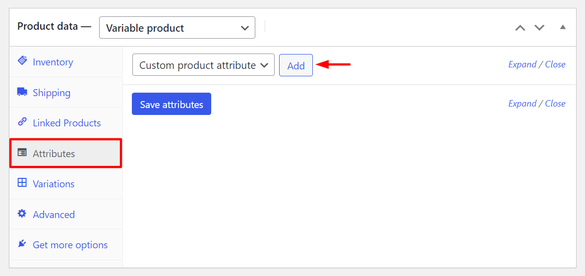 WooCommerce Variable Product Attributes