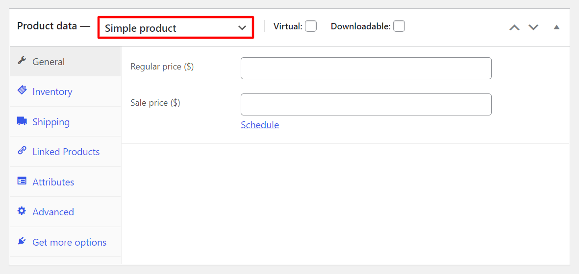 WooCommerce Simple Product Type