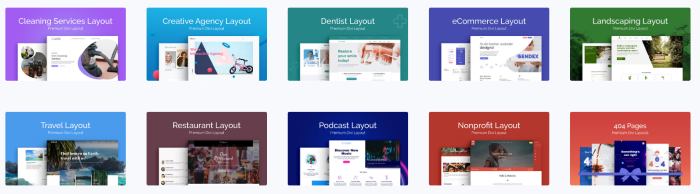 WP Layouts Aspecte Divi gratuite