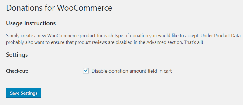 Configurações Doações potentes para o plugin WooCommerce