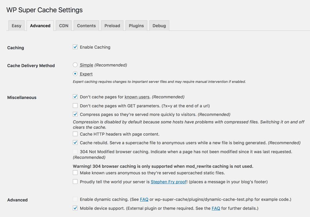 WP Super Cache