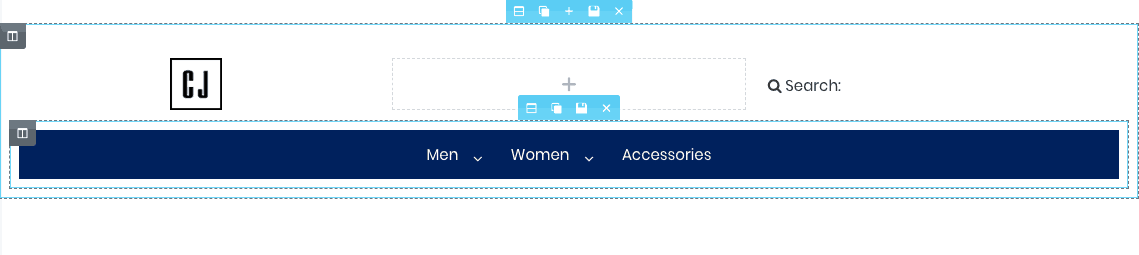 使用 Elementor Header & Footer Builder 創建的菜單