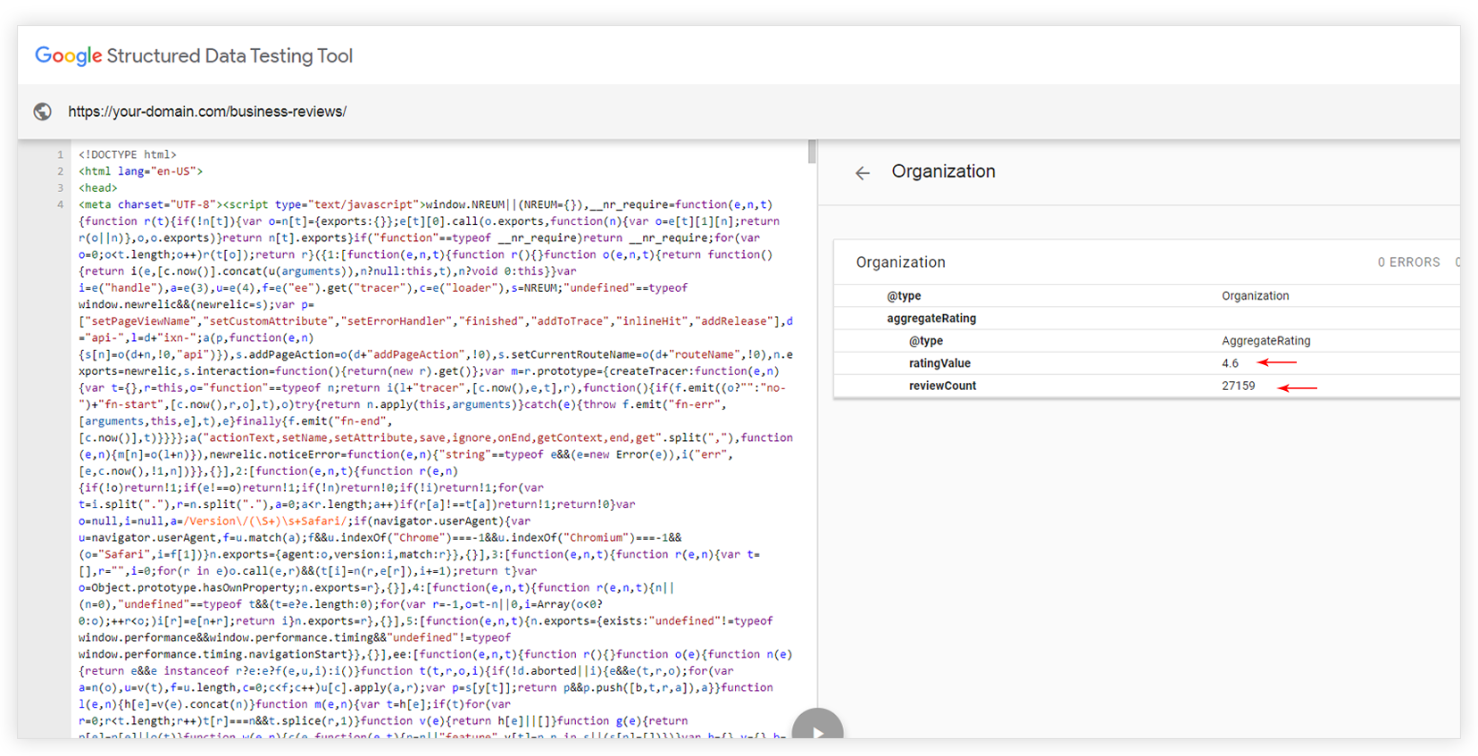 Überprüfen Sie das Schema mit dem Testtool