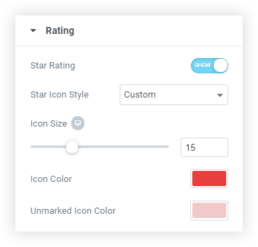 Options de style d'évaluation