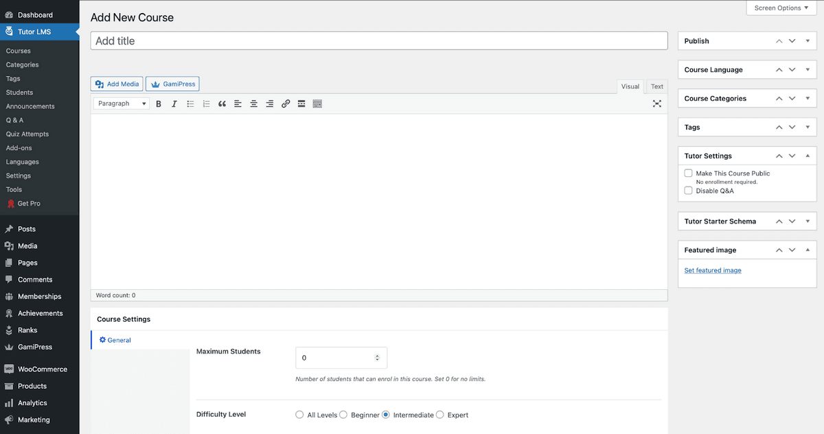 การตั้งค่าหลักสูตรติวเตอร์ LMS