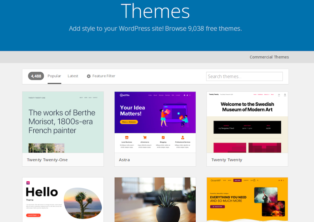 Thèmes WordPress