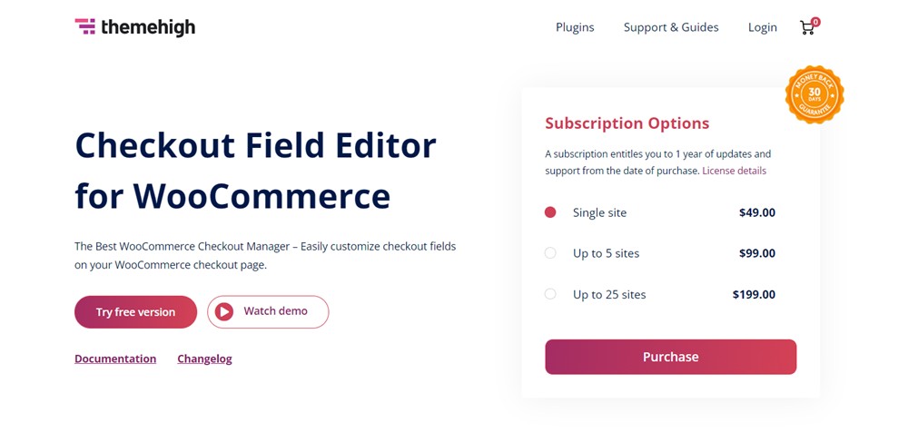 Checkout Field Editor (Checkout Manager) pour l'extension WooCommerce