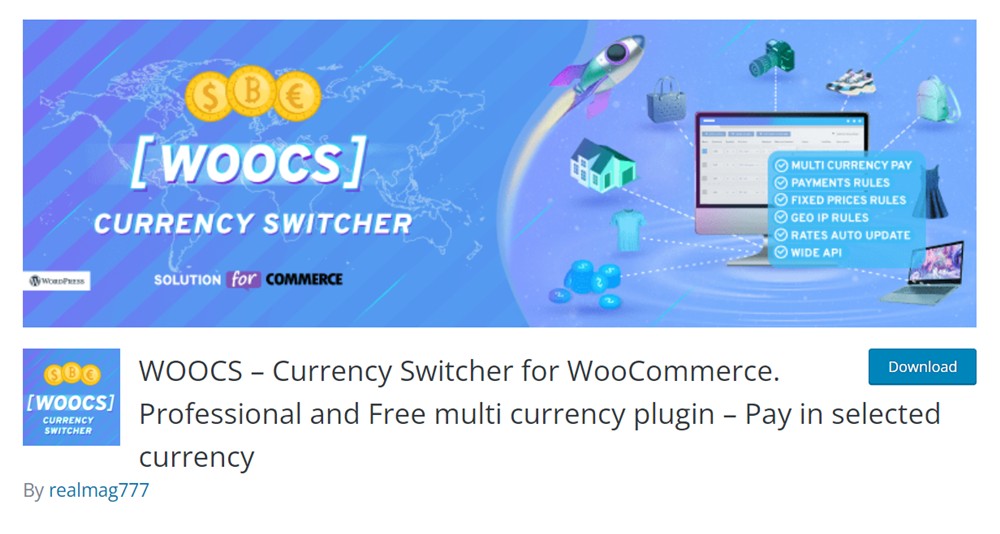 WOOCS – Währungsumschalter für das WooCommerce-Plugin