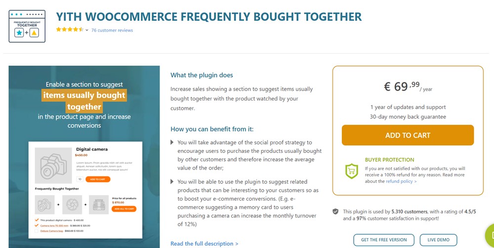 yith fréquemment acheté ensemble extension woocommerce