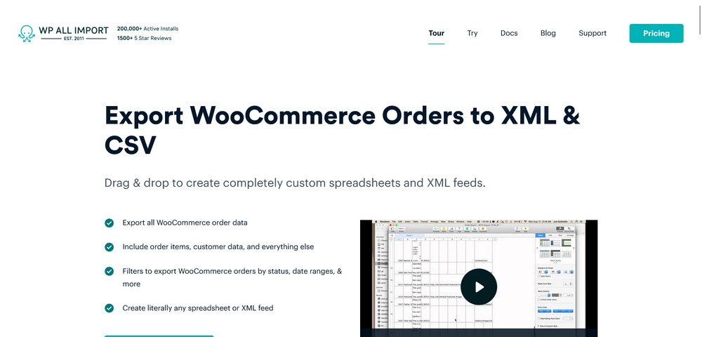 WP ALL Importer Exporter les commandes WooCommerce vers le plug-in XML