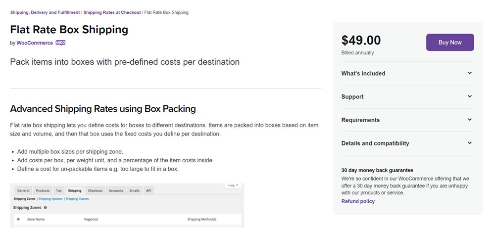 Flatrate Box Versand Woocommerce Erweiterung