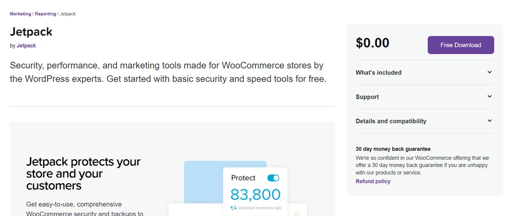 ส่วนขยาย woocommerce ของ Jetpack