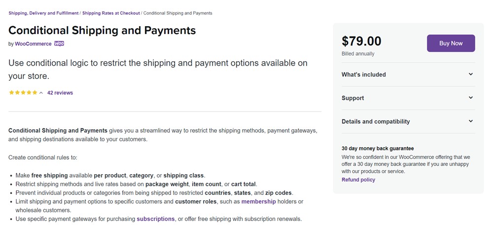 plugin woocommerce d'expédition et de paiements conditionnels