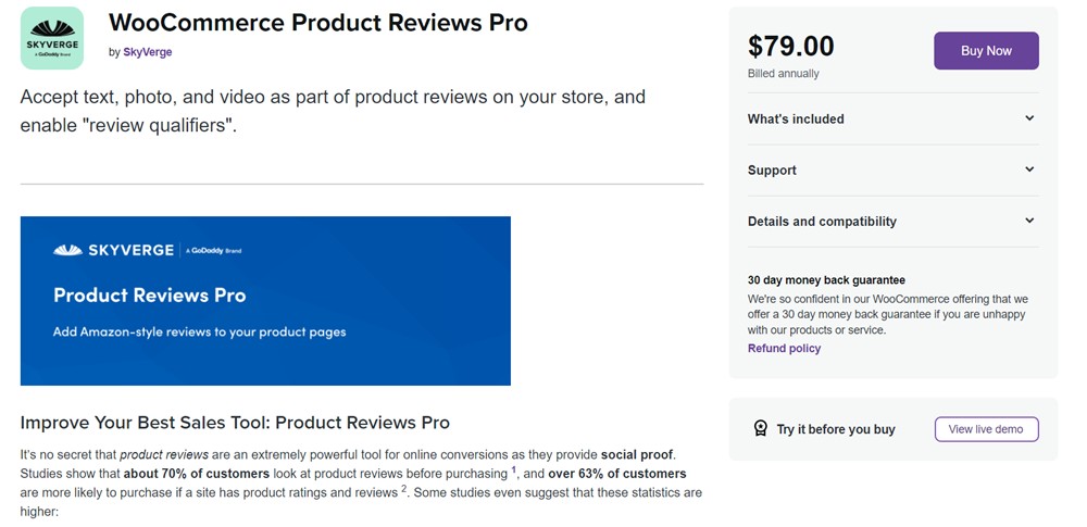 avis sur les produits woocommerce pro extension