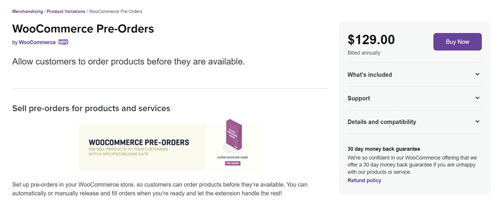 woocommerce 預購擴展