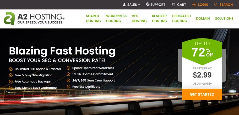 A2 Hosting WordPress Hosting