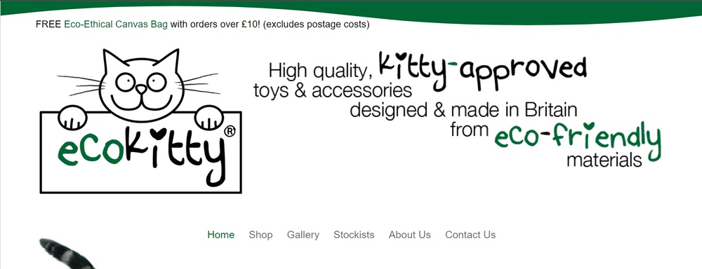 ตัวอย่างร้านค้า EcoKitty WooCommerce