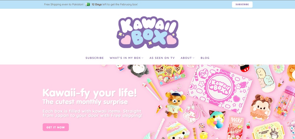 Exemple de boutique KawaiiBox