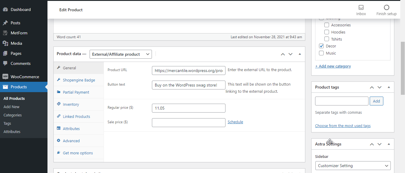 การตั้งค่ารายละเอียดผลิตภัณฑ์ WooCommerce