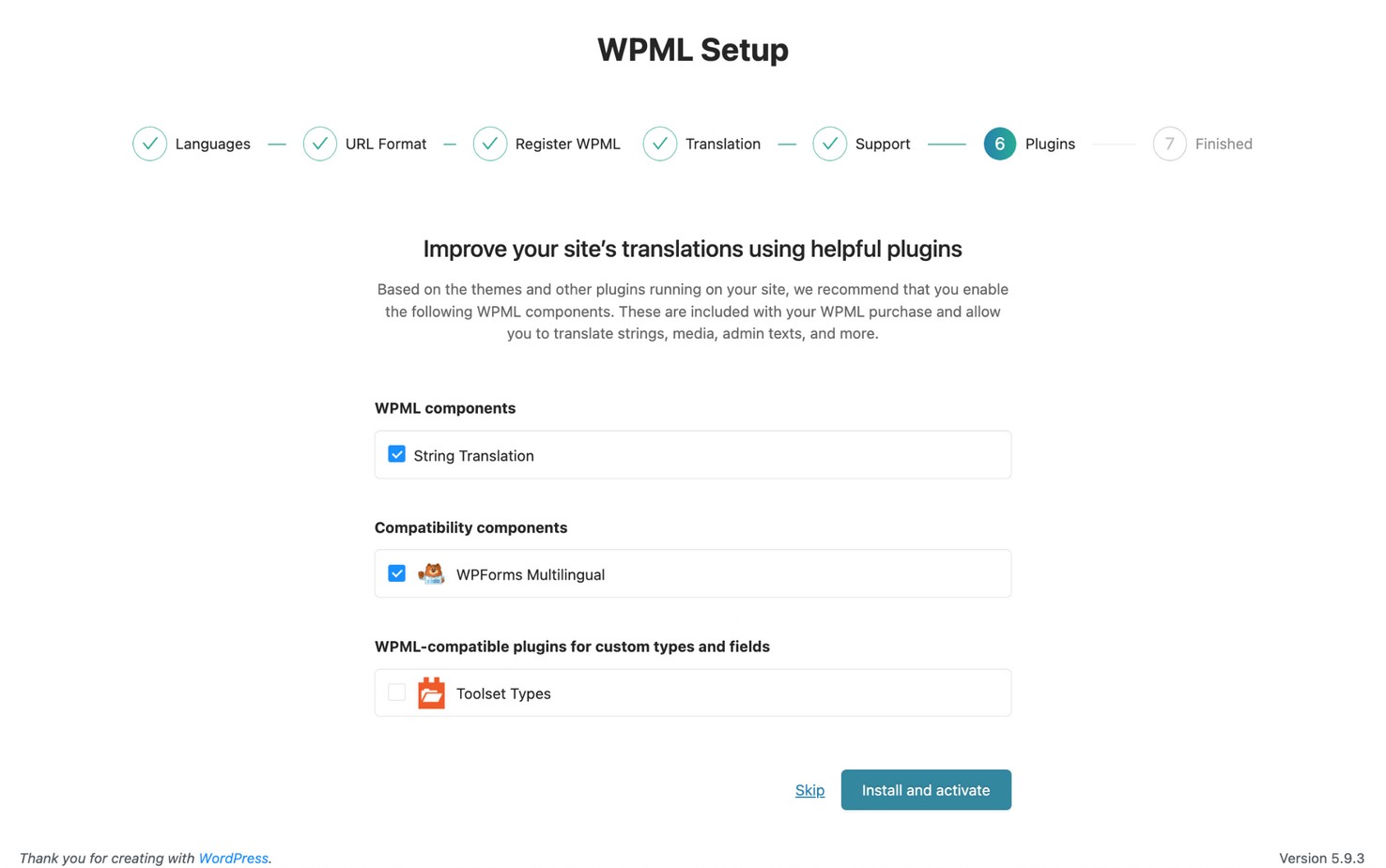 Traduções de strings do WPML