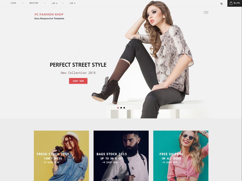 Fc Fashion Shop - قالب أزياء Bootstrap