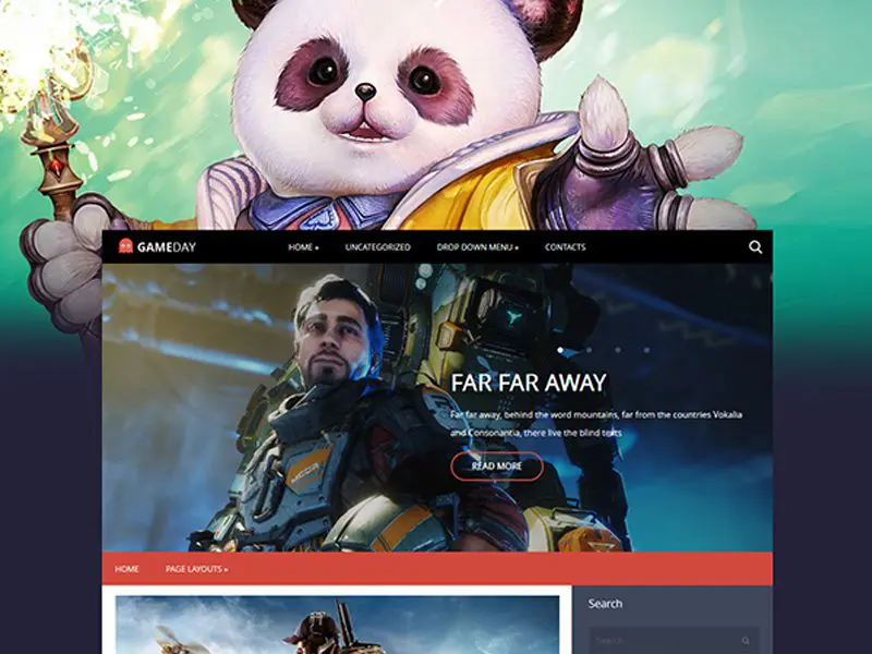 Gameday 免费 Wordpress 游戏主题