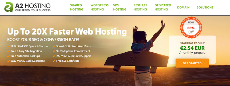 A2 Hosting - โฮสติ้ง NodeJS ที่ดีที่สุดที่มีอยู่