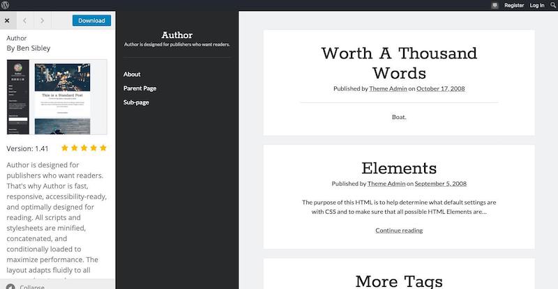 ผู้เขียน WordPress Theme