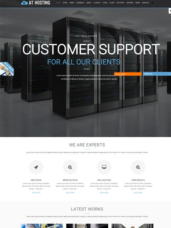 ที่ Hosting Onepage – เซิร์ฟเวอร์ฟรี , โฮสติ้ง Onepage Joomla Template