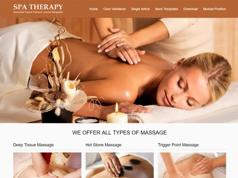 เทมเพลต Jsr Spa Therapy Joomla Spa