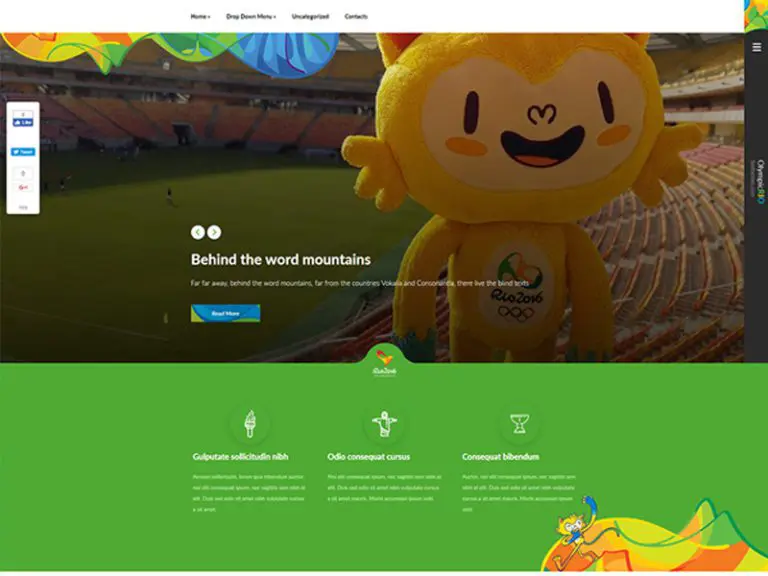 Olympicrio Free ResponsiveSportWordpressテーマ