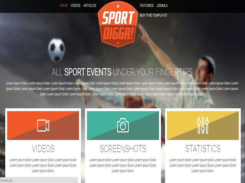 Sport Digga – 响应式 Joomla 运动模板