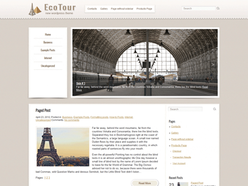 Ecotour 免费 Wordpress 旅游主题