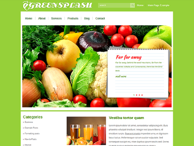 Greensplash – 자연 무료 Wordpress 테마