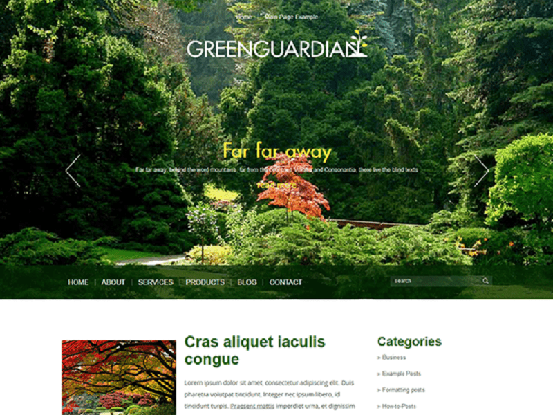 Greenguard – 자연 무료 테마 Wordpress