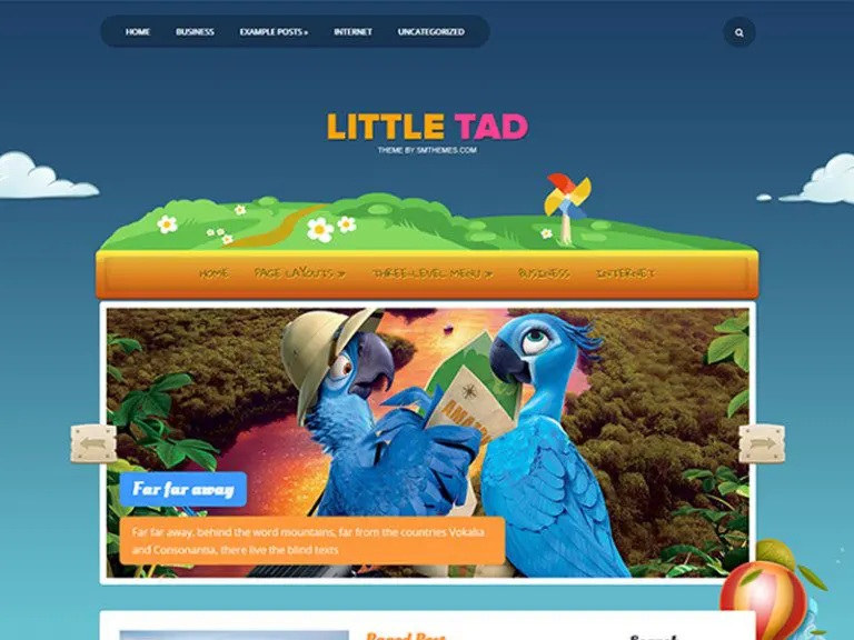 ธีม Wordpress ฟรี Littletad สำหรับการ์ตูน