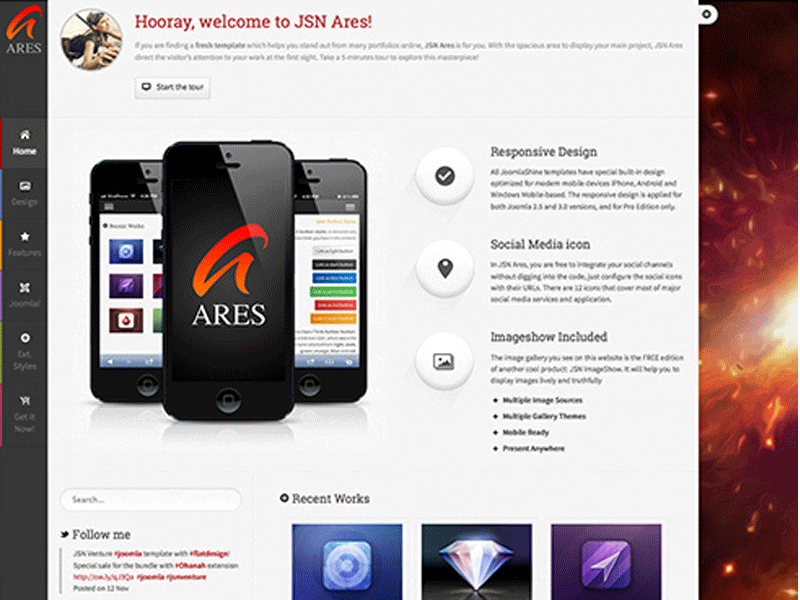 Jsn Ares Joomla 免费模板