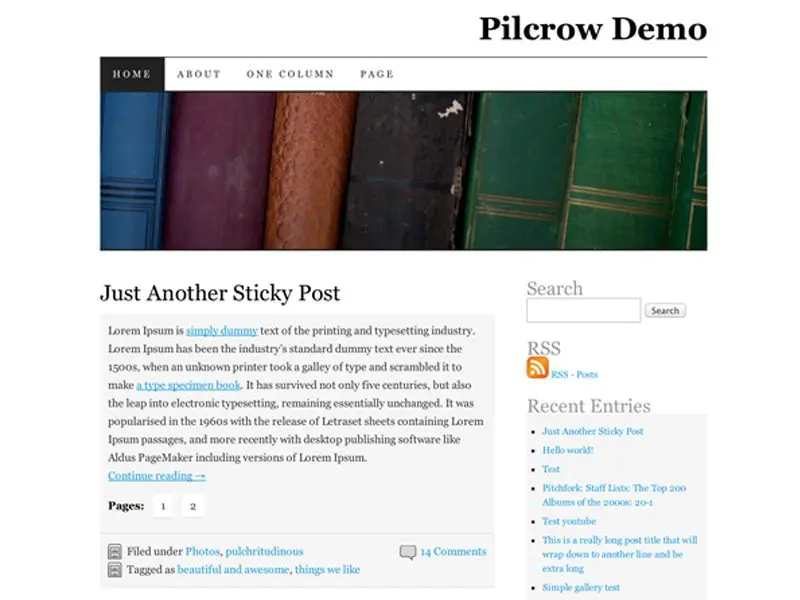 Pilcrow 下载最佳免费 Wordpress 主题