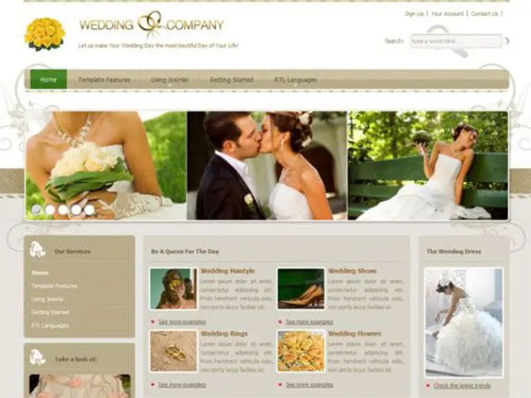 Dj Wedding01 Template Joomla Gratis Untuk Pernikahan