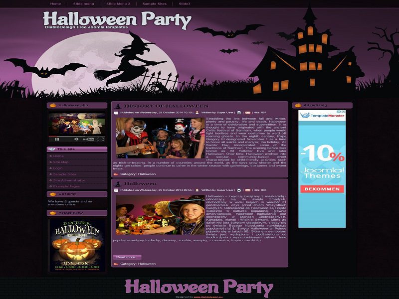 Pesta Halloween – Template Joomla Gratis Untuk Pesta Halloween