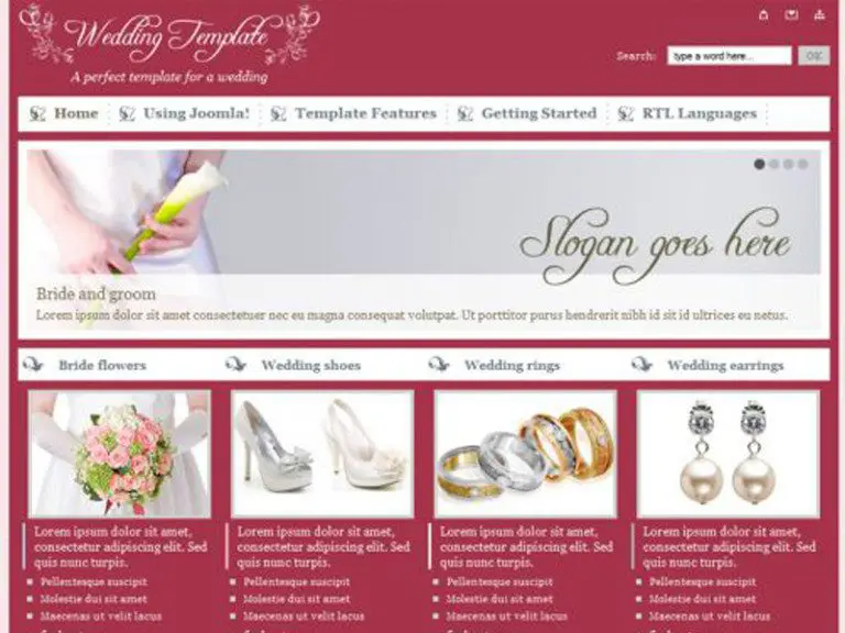 Jm Wedding05 Template Joomla Gratis Untuk Pernikahan