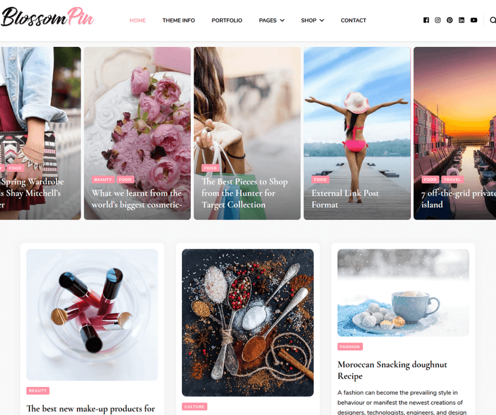 Blossom Pin Free ธีมการถ่ายภาพ Wordpress