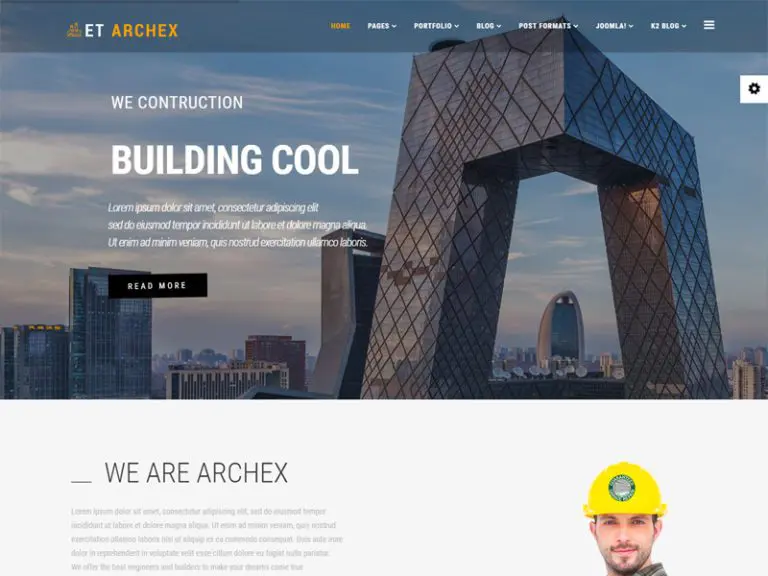 Шаблон архитектуры Archex Joomla