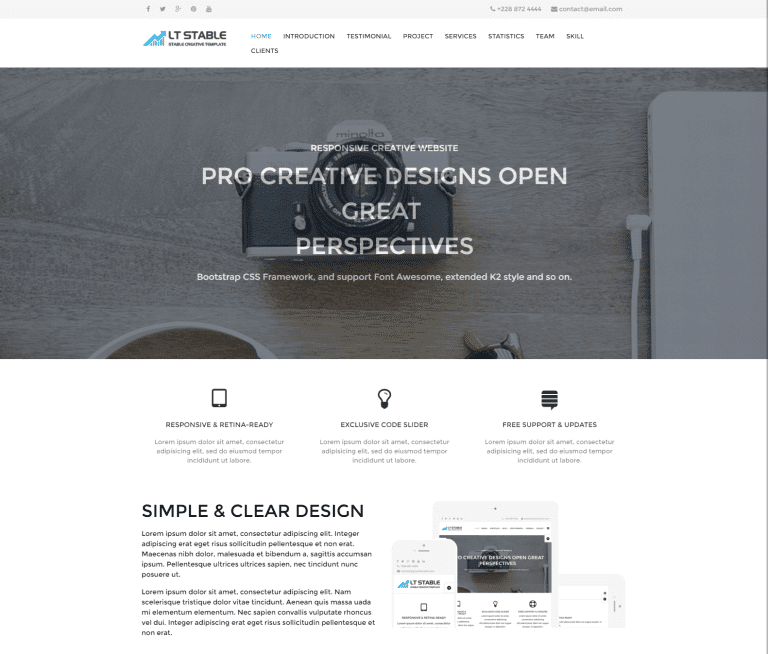 Lt Stabil Onepage Tema Wordpress Responsif Gratis Untuk Bisnis