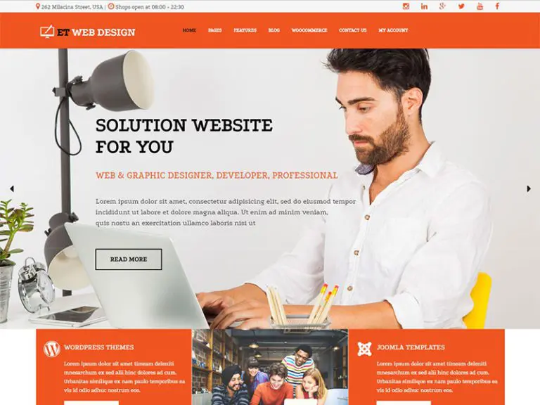 Et Webdesign Tema Wordpress Desain Web Responsif Gratis