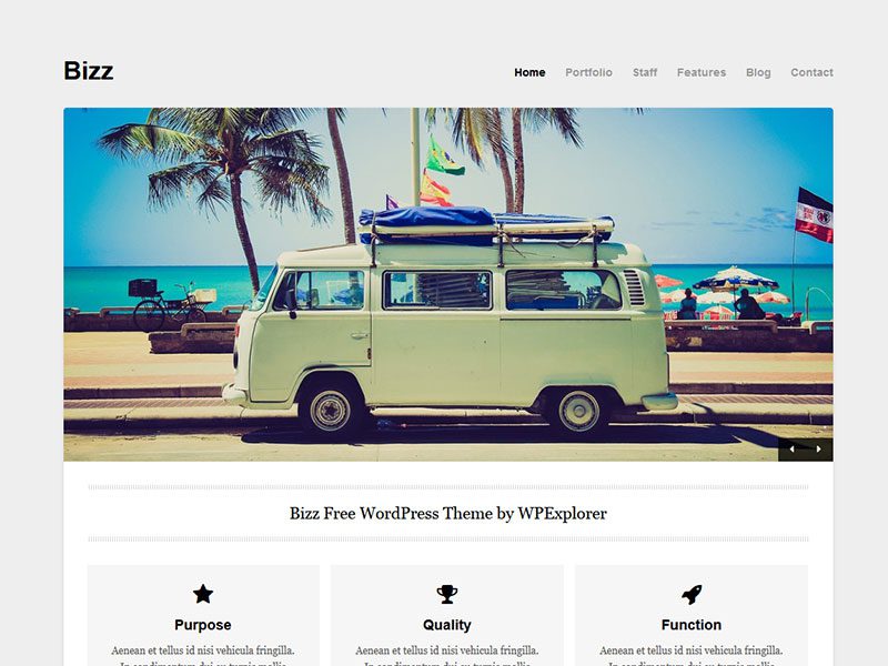 Bizz – Bisnis &Amp; Portofolio Tema Wordpress Gratis