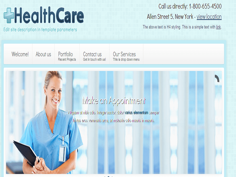 Шаблон Healthcare Professional Joomla 2.5